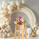 Aperturee - Dream Beige Balloon Birthday Cake Smash Backdrop